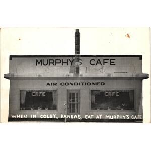 Murphys Cafe Colby Kansas RPPC Postcard Unposted Slider Photo Studio